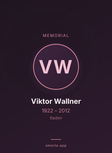 Memorial portrait of Viktor Wallner