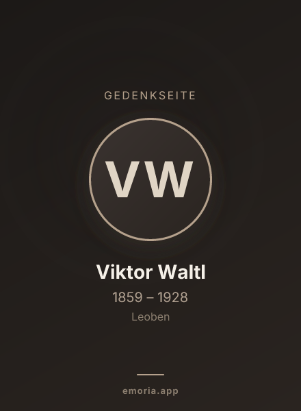 Gedenkportrait von Viktor Waltl