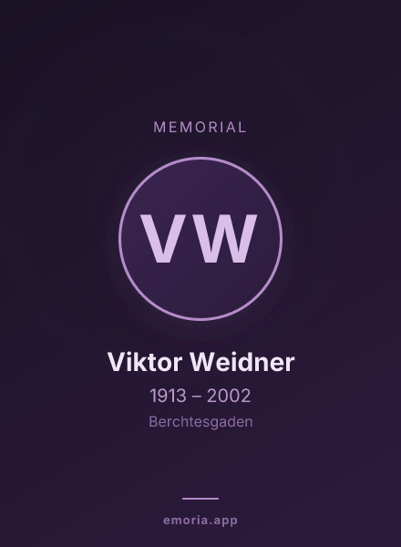 Memorial portrait of Viktor Weidner
