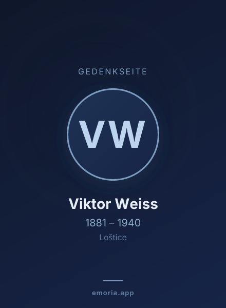 Gedenkportrait von Viktor Weiss