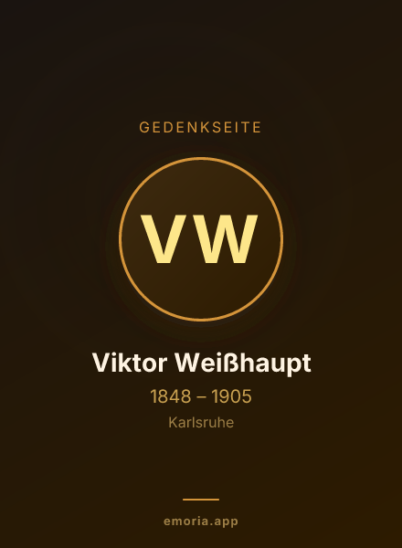 Gedenkportrait von Viktor Weißhaupt
