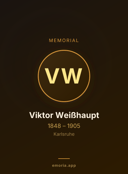 Memorial portrait of Viktor Weißhaupt