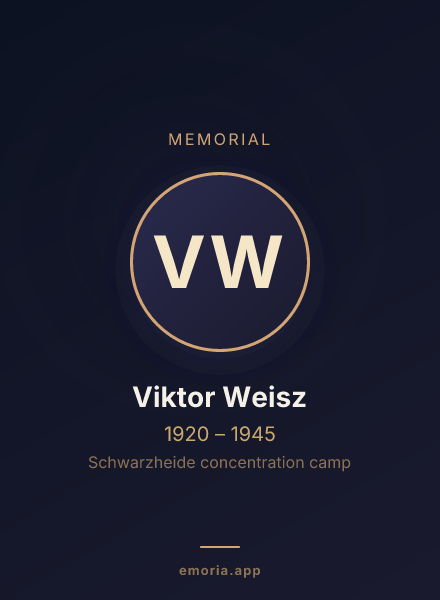 Memorial portrait of Viktor Weisz