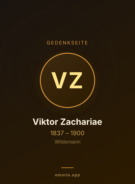 Gedenkportrait von Viktor Zachariae