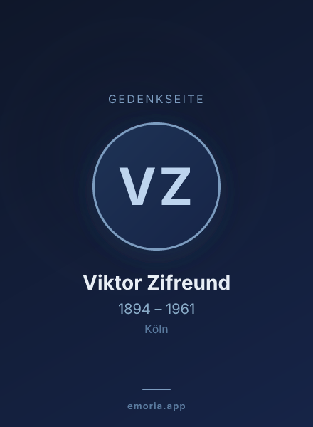 Gedenkportrait von Viktor Zifreund