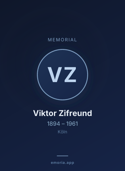 Memorial portrait of Viktor Zifreund