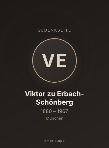 Gedenkportrait von Viktor zu Erbach-Schönberg