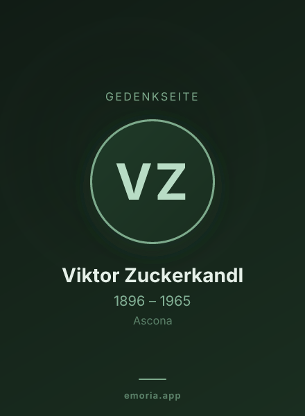 Gedenkportrait von Viktor Zuckerkandl