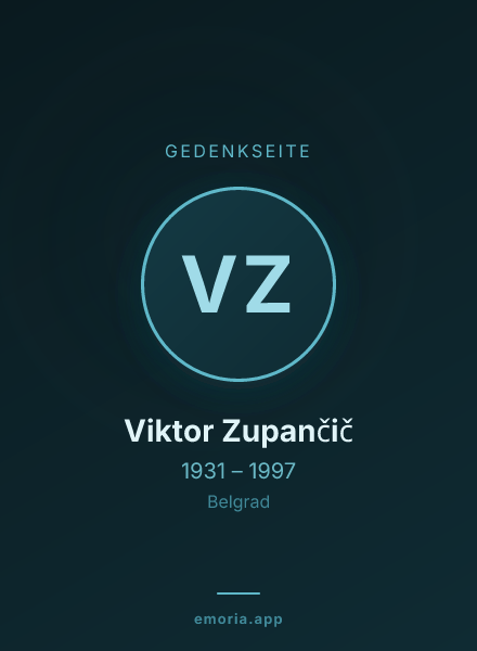 Gedenkportrait von Viktor Zupančič