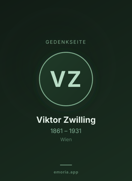 Gedenkportrait von Viktor Zwilling