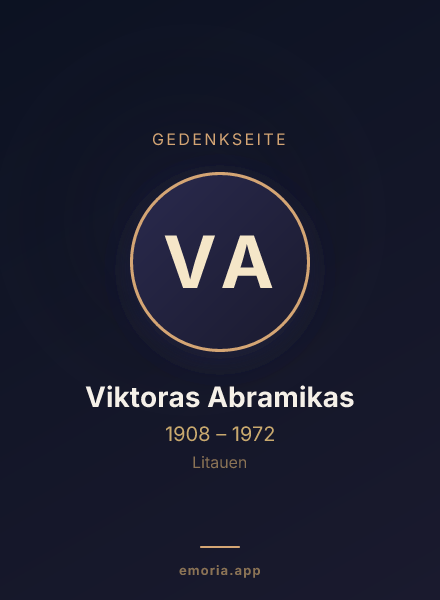 Gedenkportrait von Viktoras Abramikas