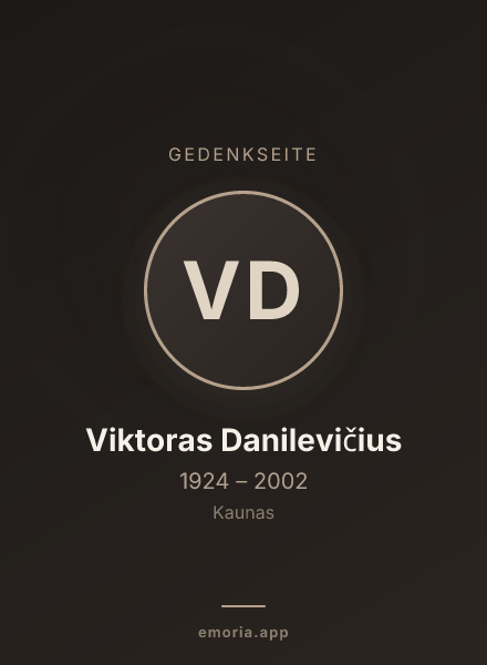 Gedenkportrait von Viktoras Danilevičius