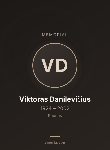 Memorial portrait of Viktoras Danilevičius