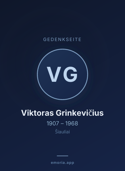 Gedenkportrait von Viktoras Grinkevičius