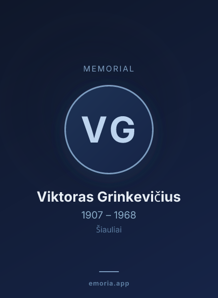 Memorial portrait of Viktoras Grinkevičius