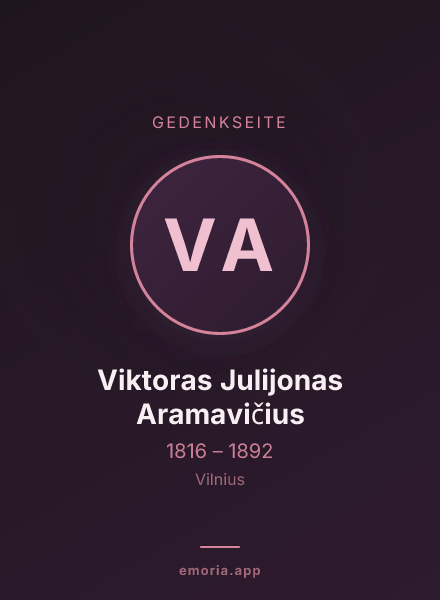 Gedenkportrait von Viktoras Julijonas Aramavičius