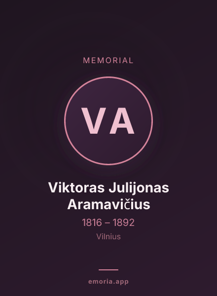Memorial portrait of Viktoras Julijonas Aramavičius