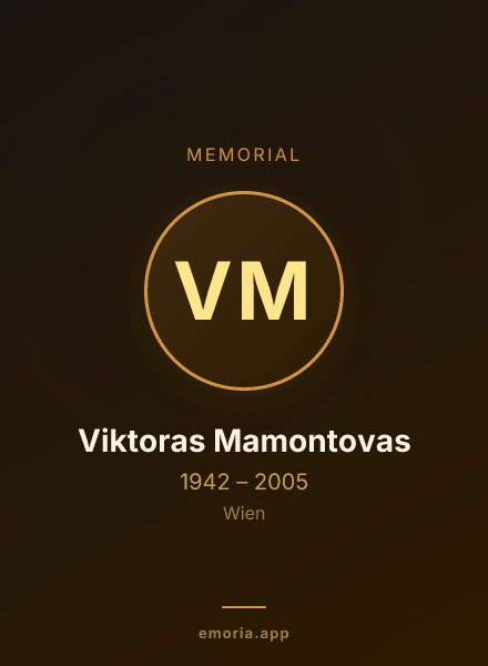 Memorial portrait of Viktoras Mamontovas