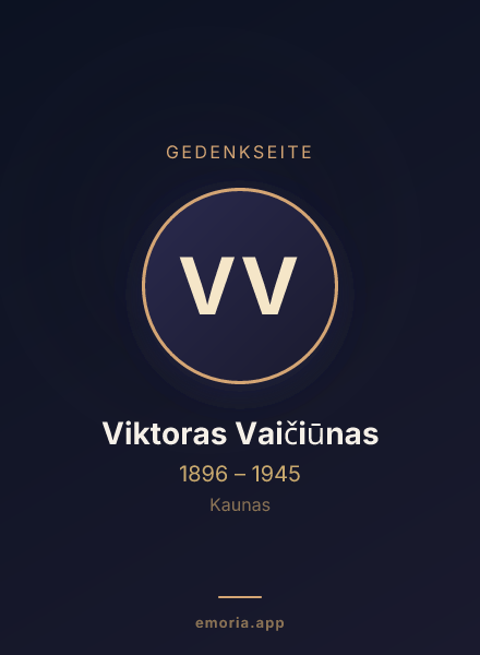 Gedenkportrait von Viktoras Vaičiūnas