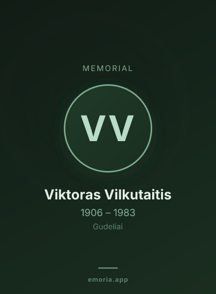 Memorial portrait of Viktoras Vilkutaitis
