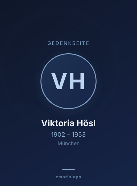 Gedenkportrait von Viktoria Hösl