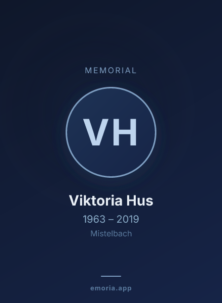 Memorial portrait of Viktoria Hus
