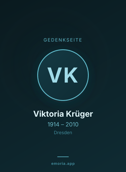 Gedenkportrait von Viktoria Krüger