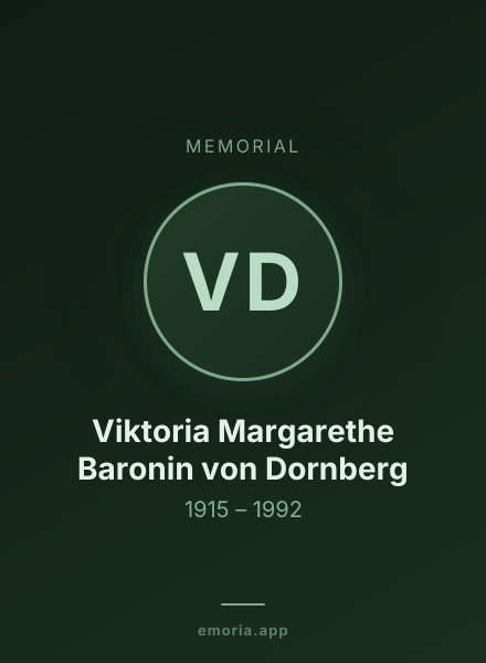 Memorial portrait of Viktoria Margarethe Baronin von Dornberg