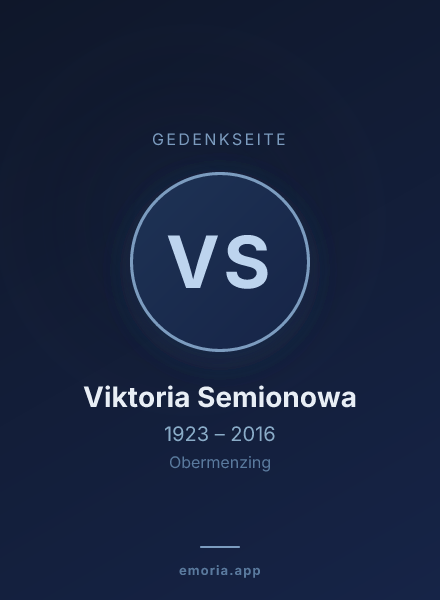 Gedenkportrait von Viktoria Semionowa