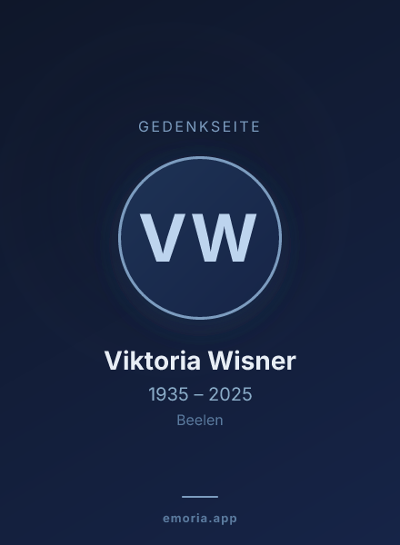 Gedenkportrait von Viktoria Wisner