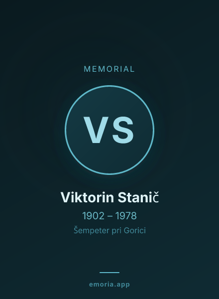 Memorial portrait of Viktorin Stanič