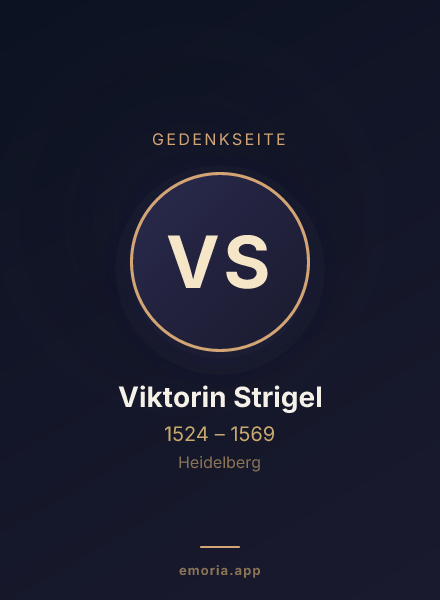 Gedenkportrait von Viktorin Strigel