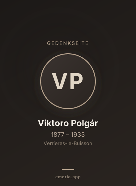 Gedenkportrait von Viktoro Polgár