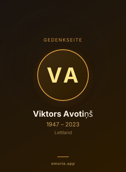 Gedenkportrait von Viktors Avotiņš
