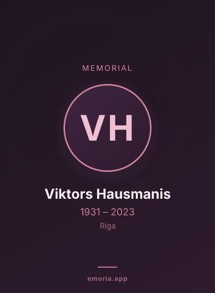 Memorial portrait of Viktors Hausmanis