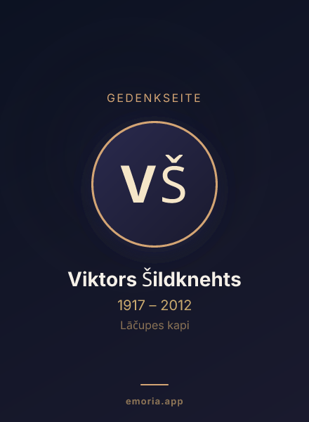 Gedenkportrait von Viktors Šildknehts