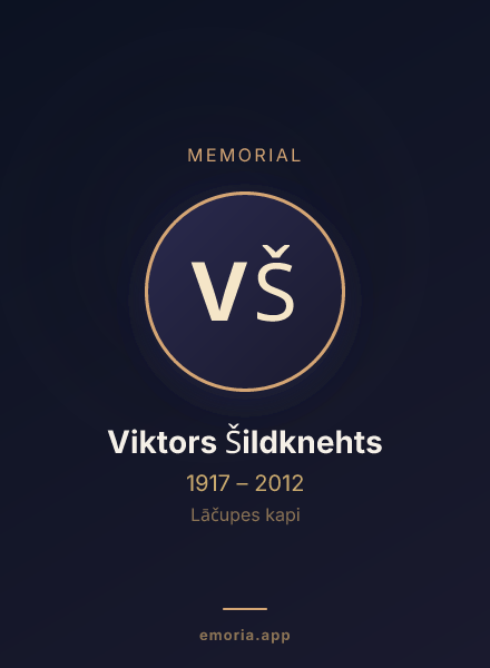 Memorial portrait of Viktors Šildknehts