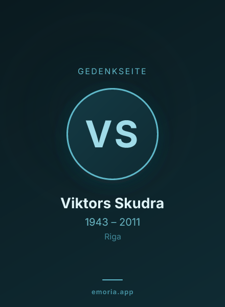 Gedenkportrait von Viktors Skudra