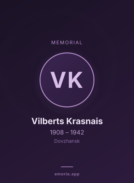 Memorial portrait of Vilberts Krasnais