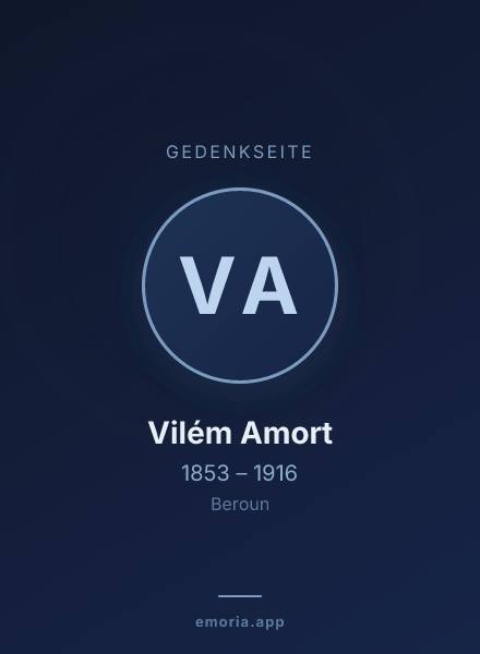 Gedenkportrait von Vilém Amort