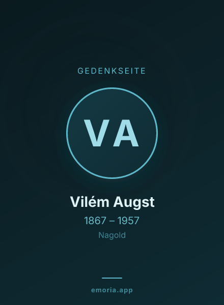 Gedenkportrait von Vilém Augst