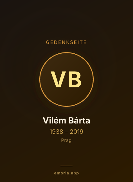 Gedenkportrait von Vilém Bárta