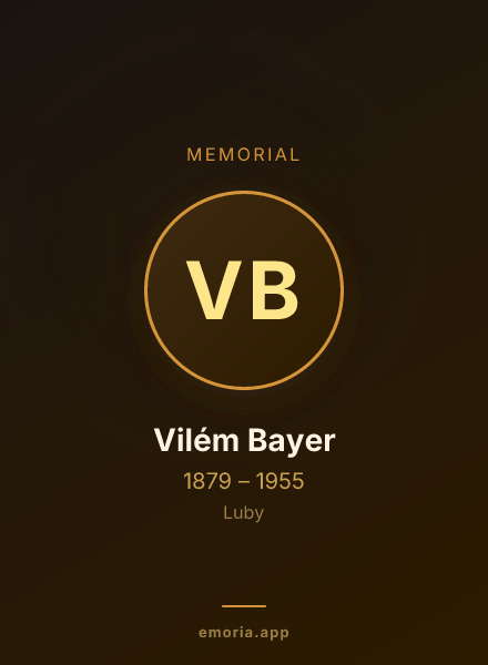 Memorial portrait of Vilém Bayer