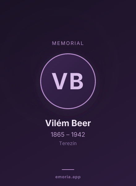Memorial portrait of Vilém Beer