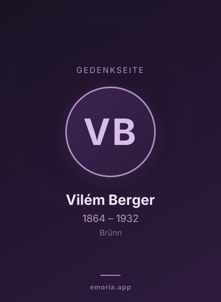 Gedenkportrait von Vilém Berger