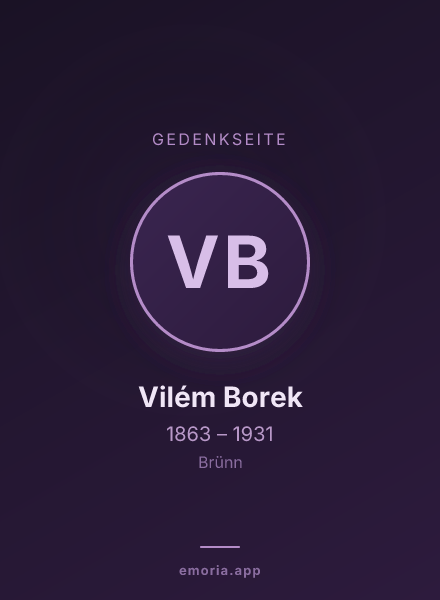 Gedenkportrait von Vilém Borek