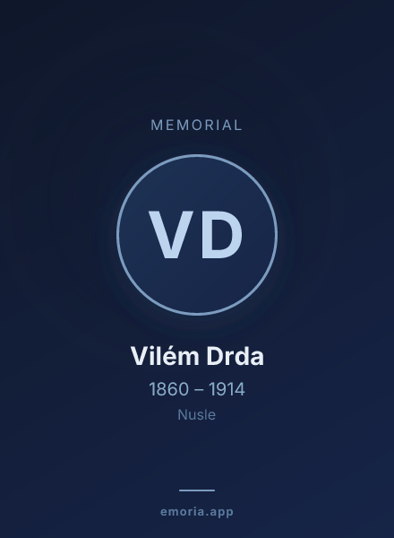 Memorial portrait of Vilém Drda