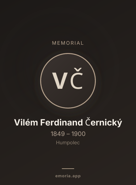 Memorial portrait of Vilém Ferdinand Černický