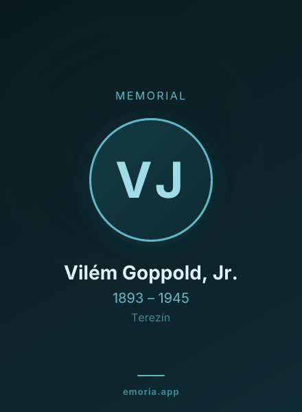 Memorial portrait of Vilém Goppold, Jr.
