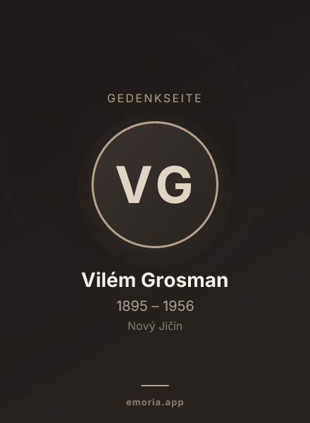 Gedenkportrait von Vilém Grosman